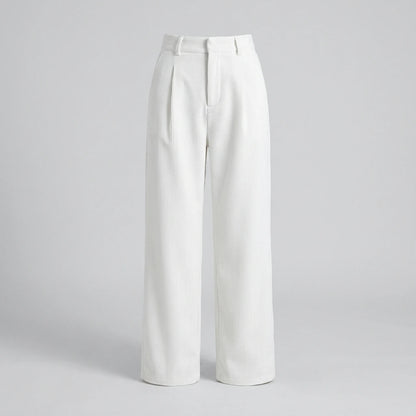 Corduroy Trousers Thick Silver Fox Fleece Long Pants — variant_front