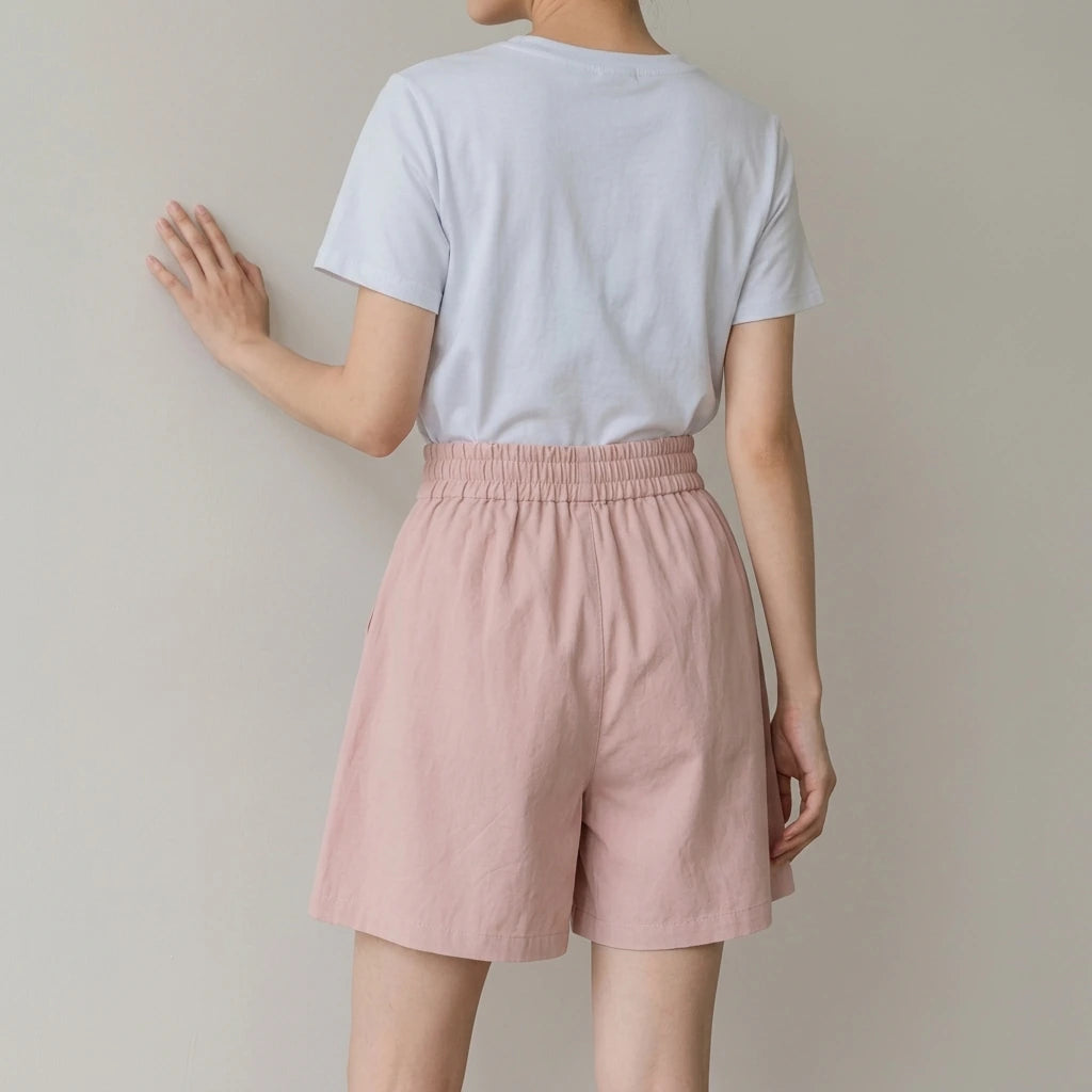 High-Waist Slimming Loose Wide-Leg Elastic Sports Pants Versatile Casual Plus-Size  Shorts Women Trendy — variant_front