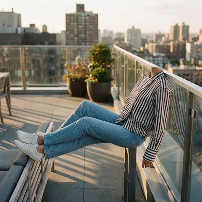 Striped pilot jacket jacket — lifestyle