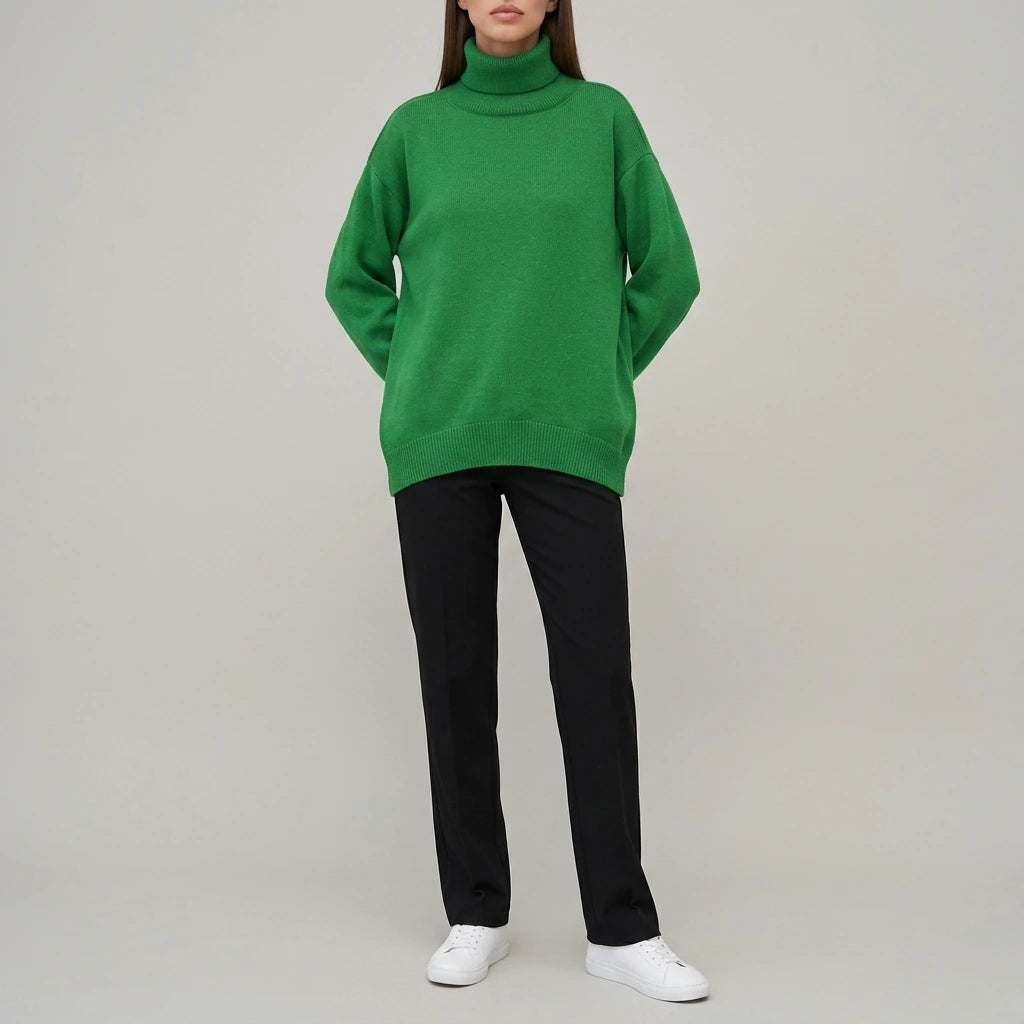 Turtleneck Long Sleeve Sweater — variant_front