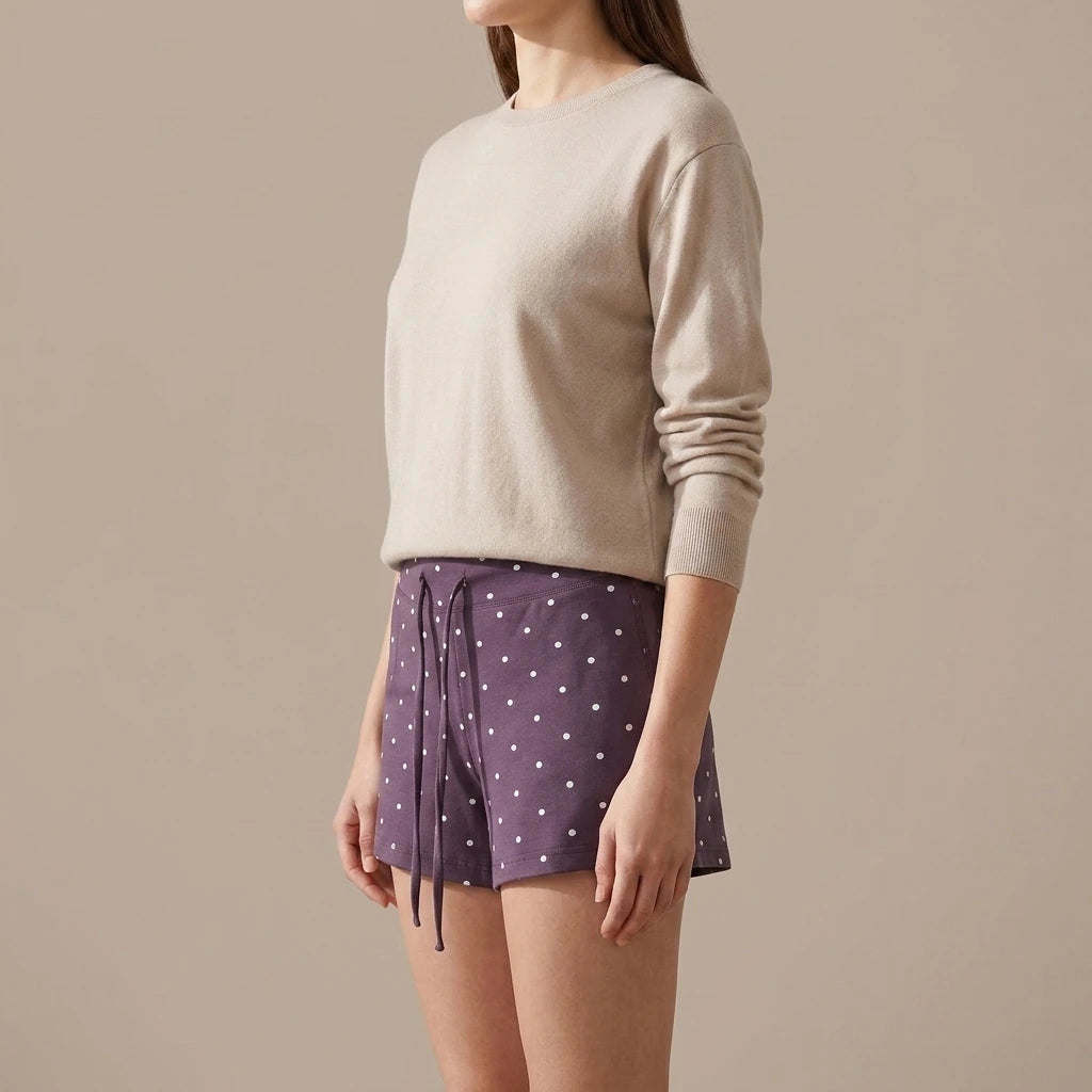 Elastic waist shorts for women — variant_front