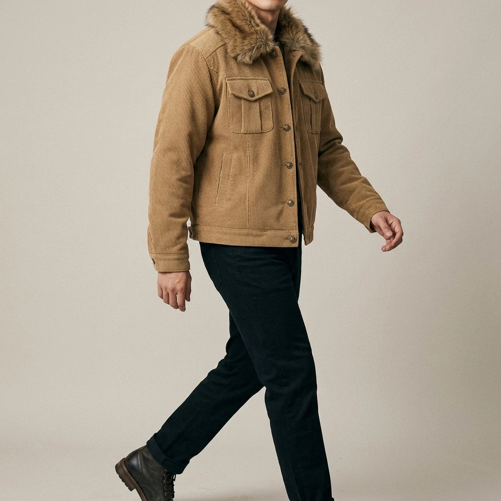 Corduroy cotton padded thick jacket — lifestyle_lead