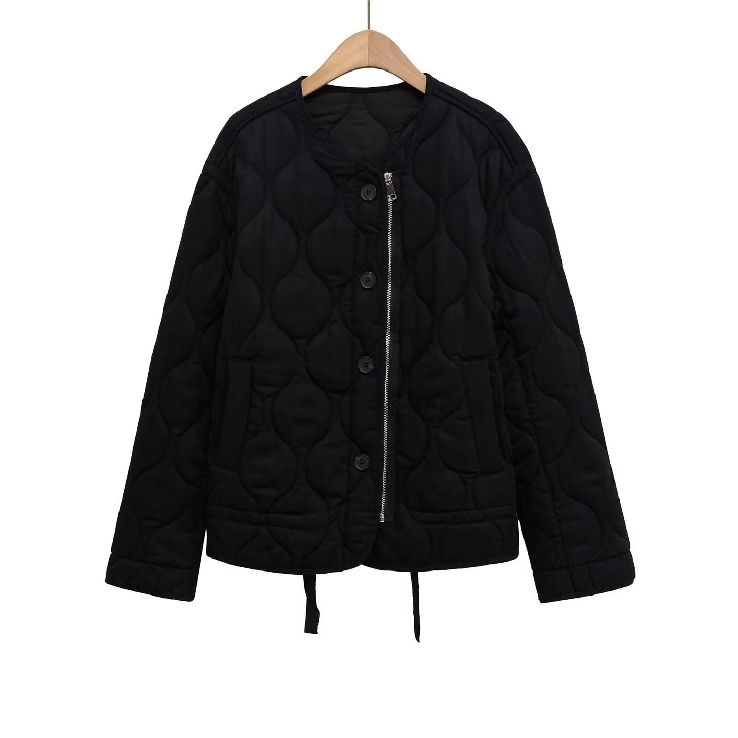 Loose Quilted Cotton Jacket — variant_front