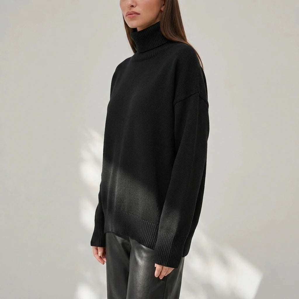 Turtleneck Long Sleeve Sweater — variant_front