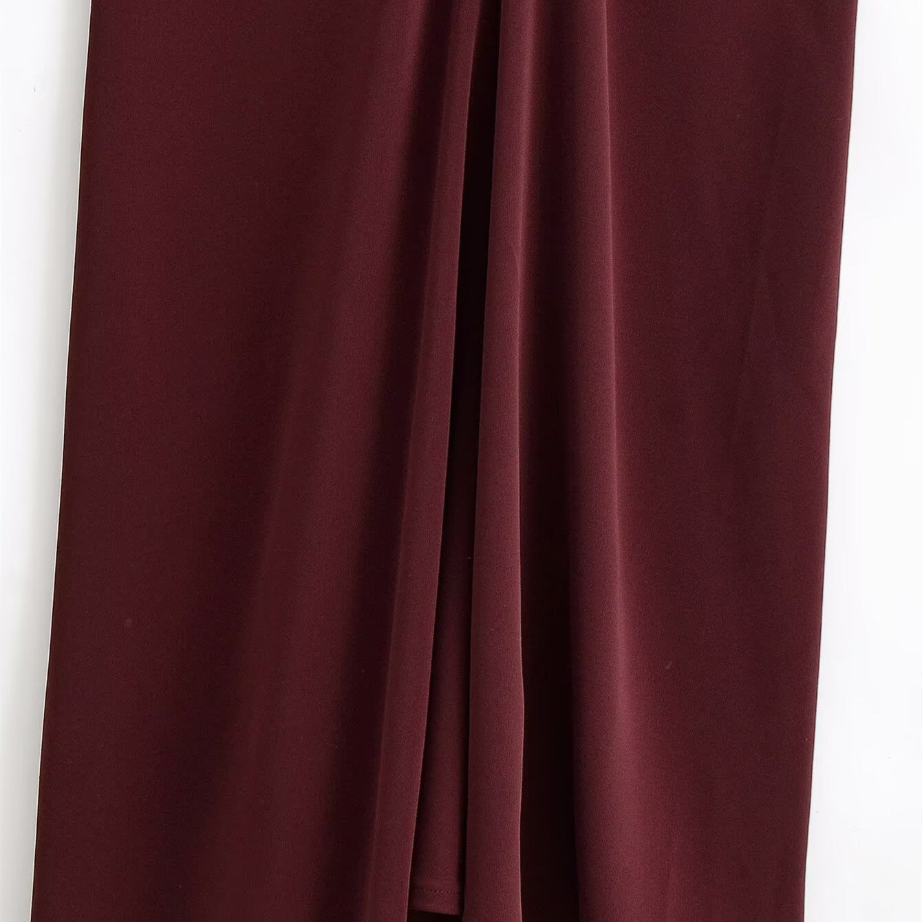 Dark Red Wrinkled Corset Dress for Women, Long Sleeveless Summer Dress, Pullover Polyester, Effortless Style