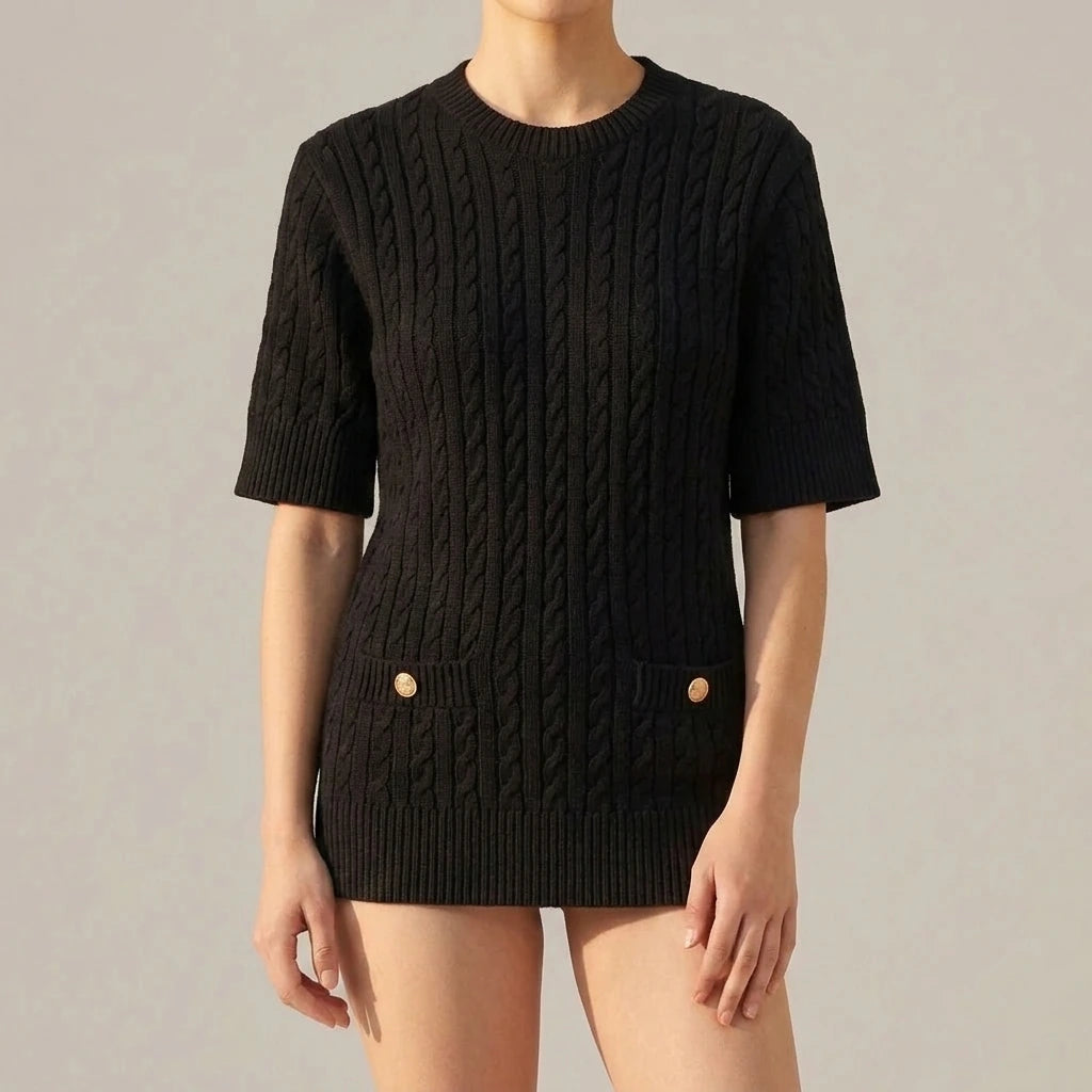 Knitted Sweater for Women Cable Knit — variant_front