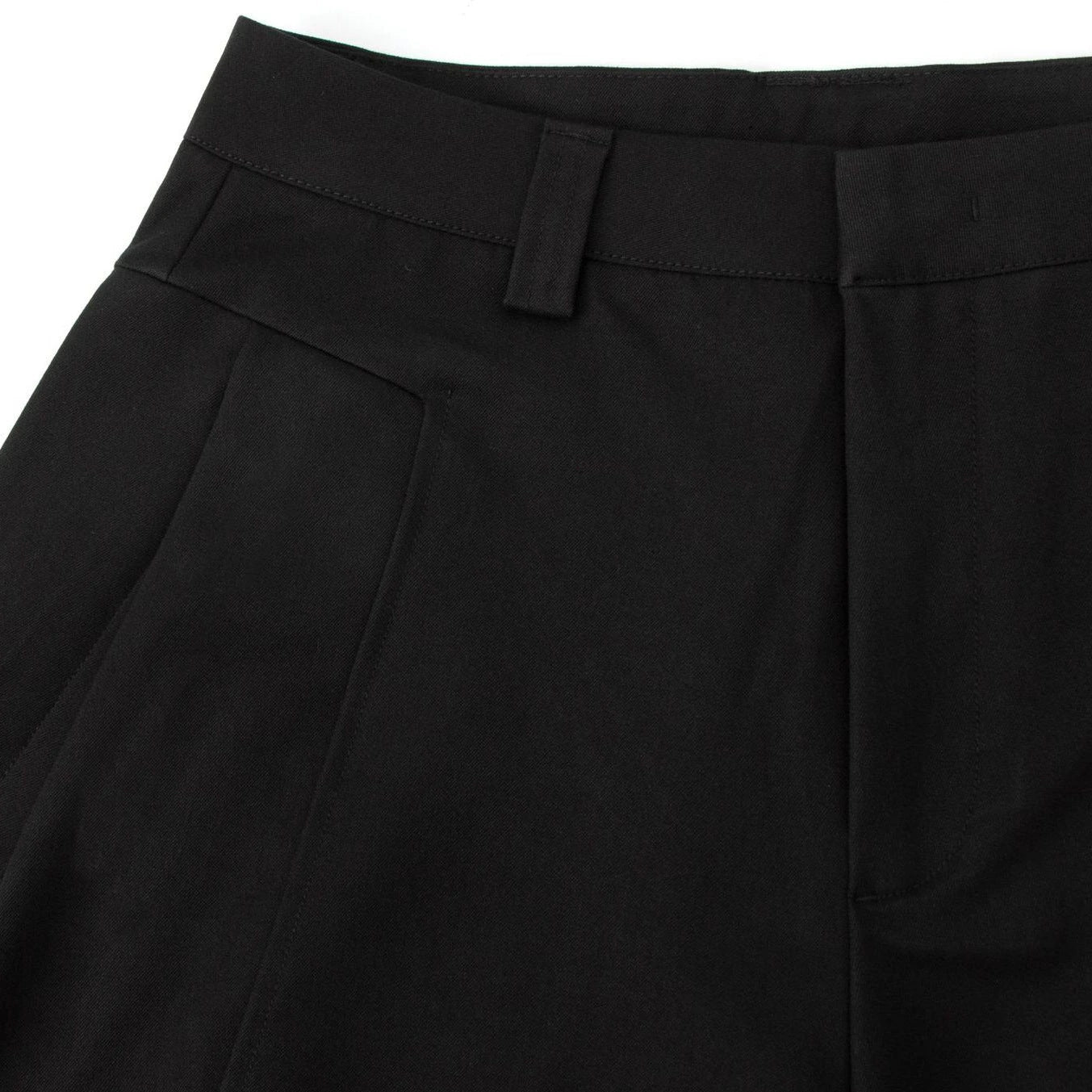 Tailored Folded Drape Scythe Casual Dress Pants Heavyweight Trousers — variant_front