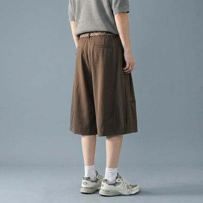 Retro Loose A-line Pleated Tailored Trousers — lifestyle