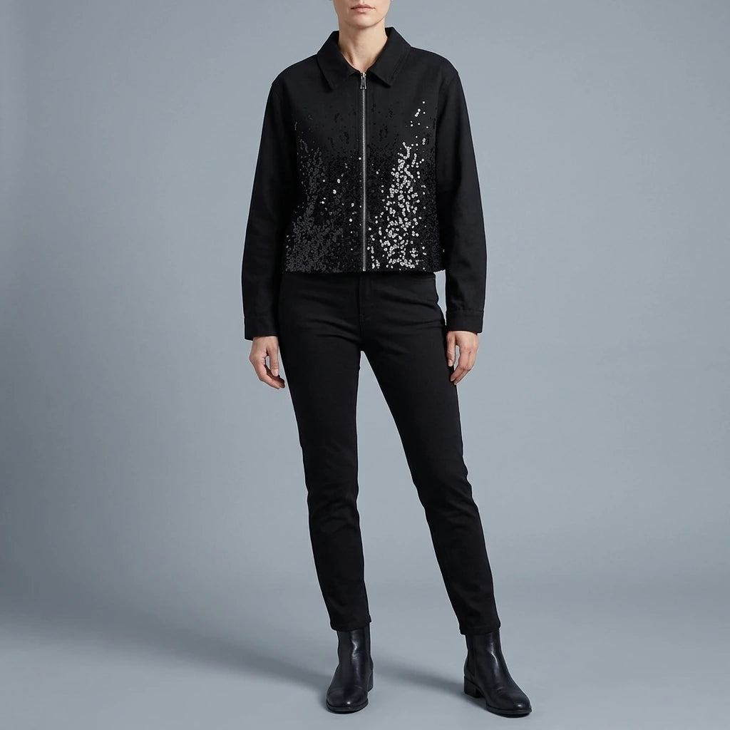 Zipper jacket baseball jacket — lifestyle