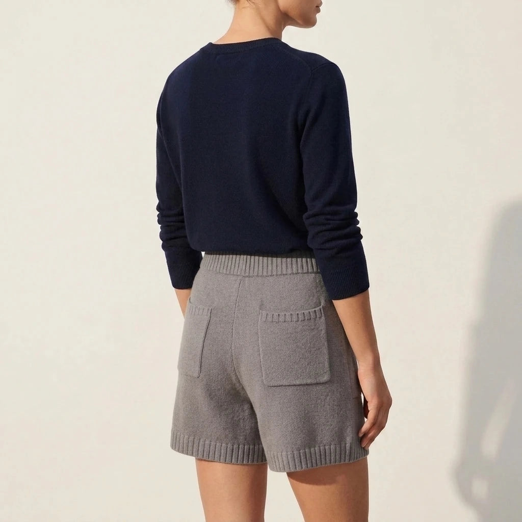 High waisted wide leg shorts — variant_front