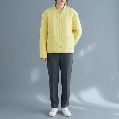 Loose quilted cotton jacket — lifestyle