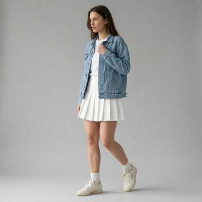 Zoki Sexy Women Pleated Skirts High Waist Summer Vintage Mini Skirts Korean Tennis Student White Designed Dance Skirt — lifestyle_lead