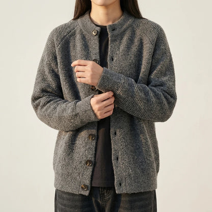 High-End Chunky Knit Sweater Unisex Couple Cardigan Outerwear Knitwear — lifestyle