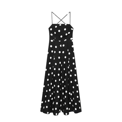 Classic polka dot neck dress for summer — variant_front