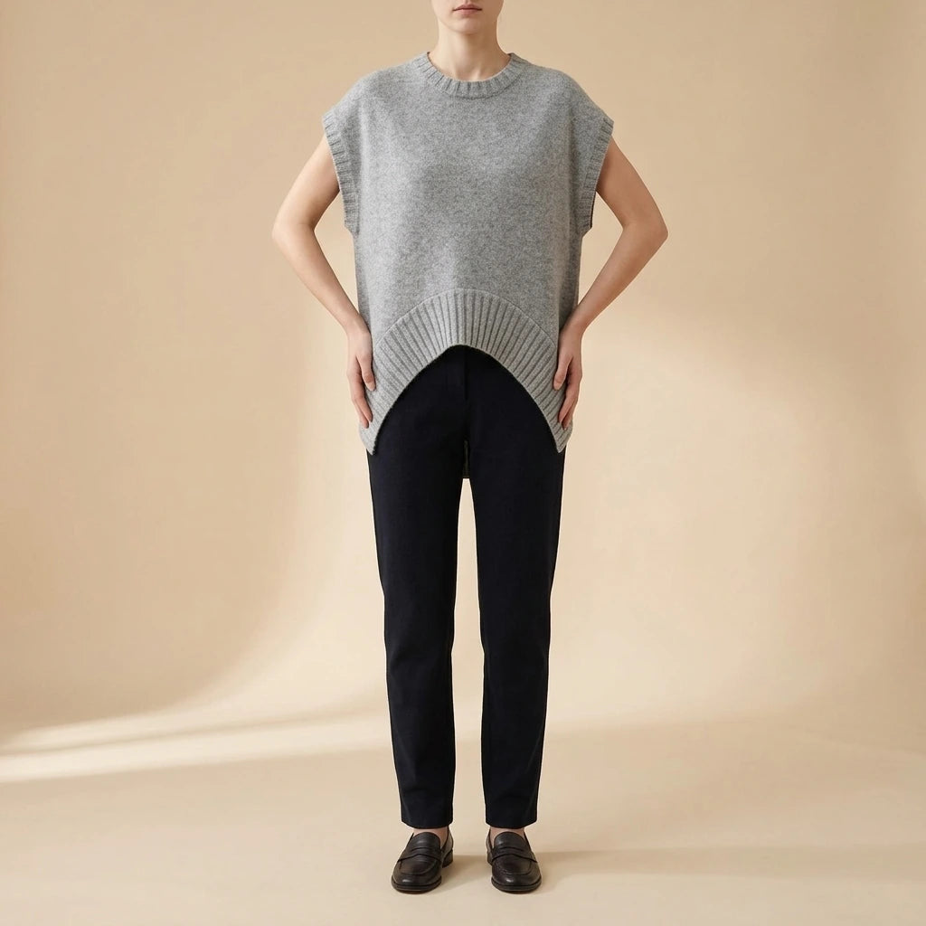 knitted vest — lifestyle