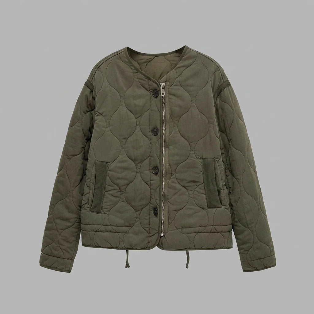 Loose Quilted Cotton Jacket — variant_front