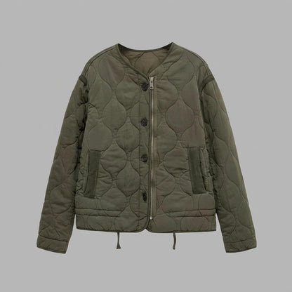 Loose Quilted Cotton Jacket — variant_front