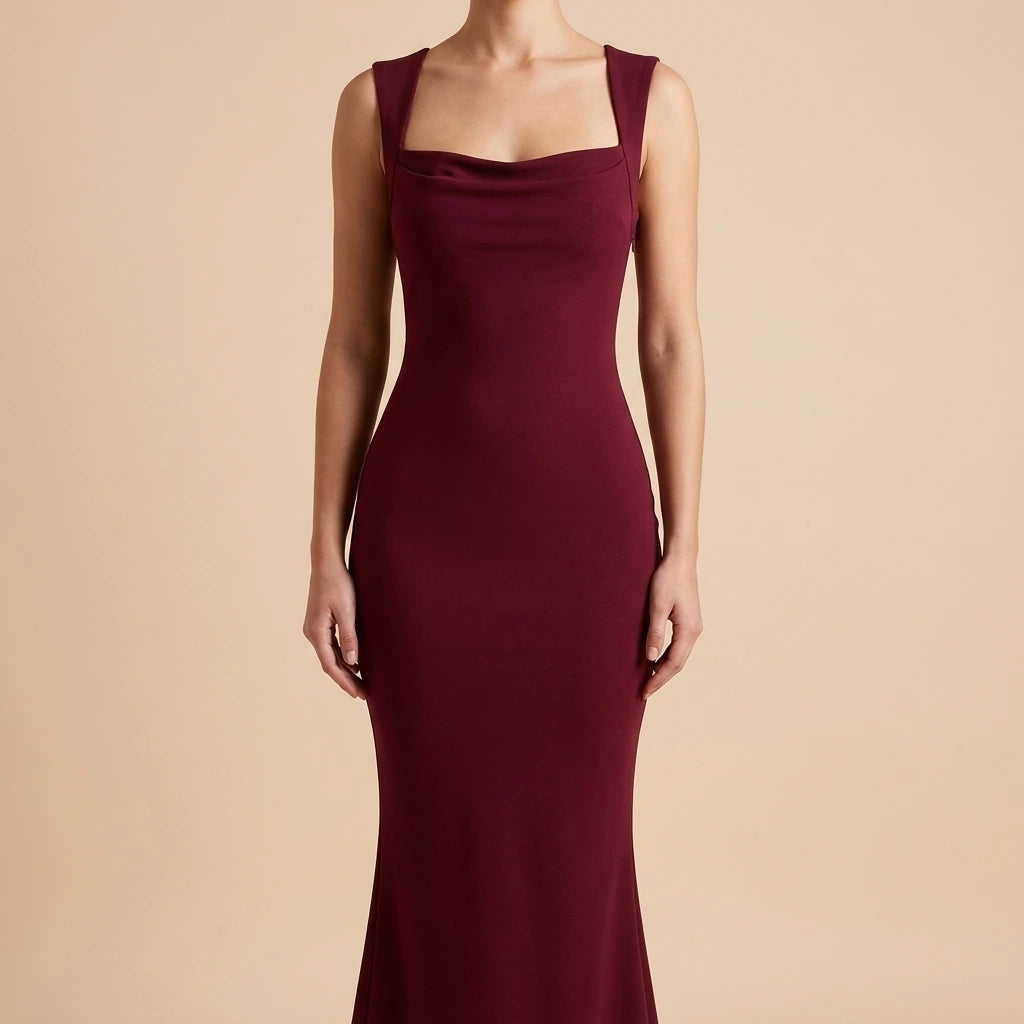 Strap slim fit spring/summer sexy fishtail dress — strap-slim-fit-spring-summer-sexy-fishtail-dress_wearing_product_focus_06.webp