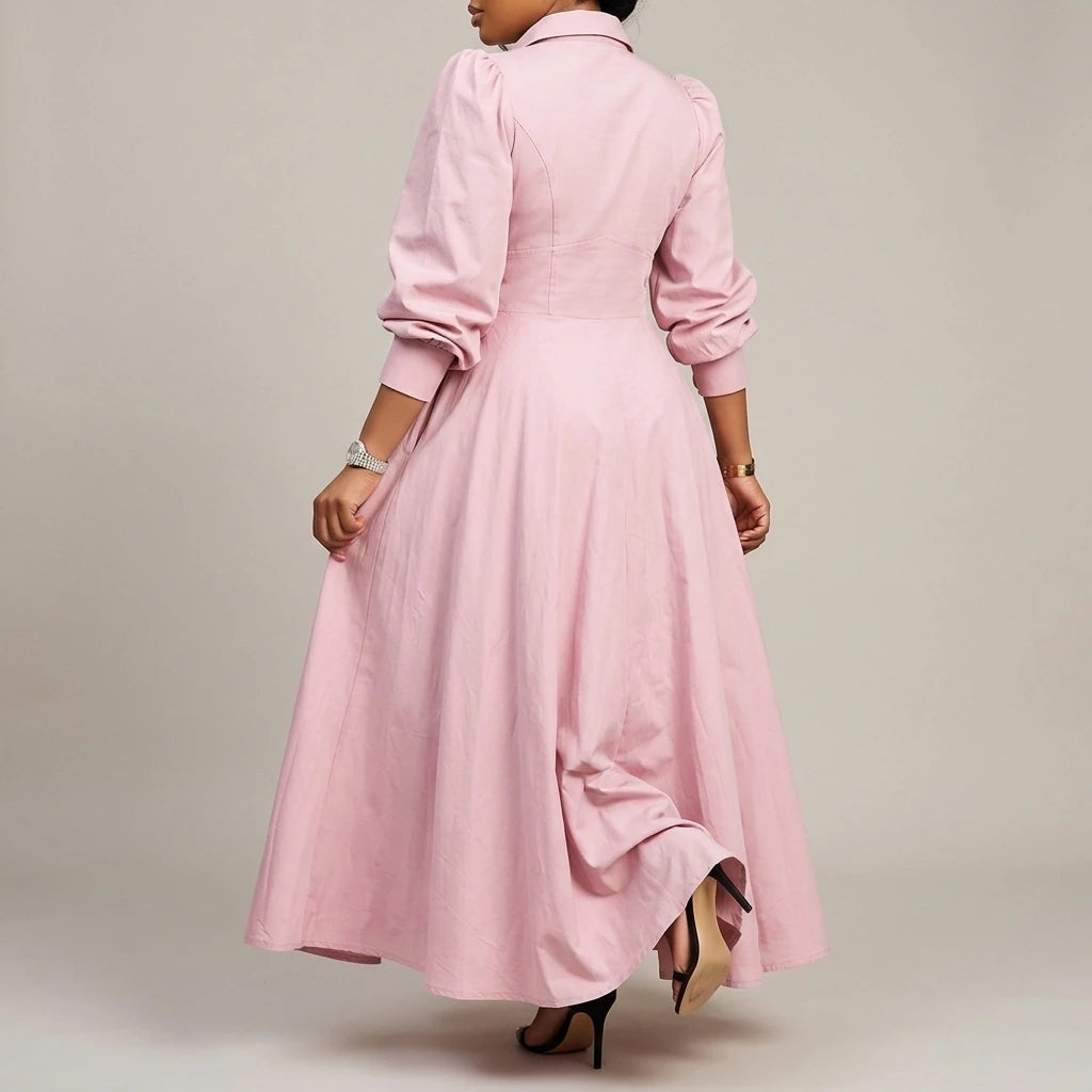 Long Sleeve Flared Dress — lifestyle