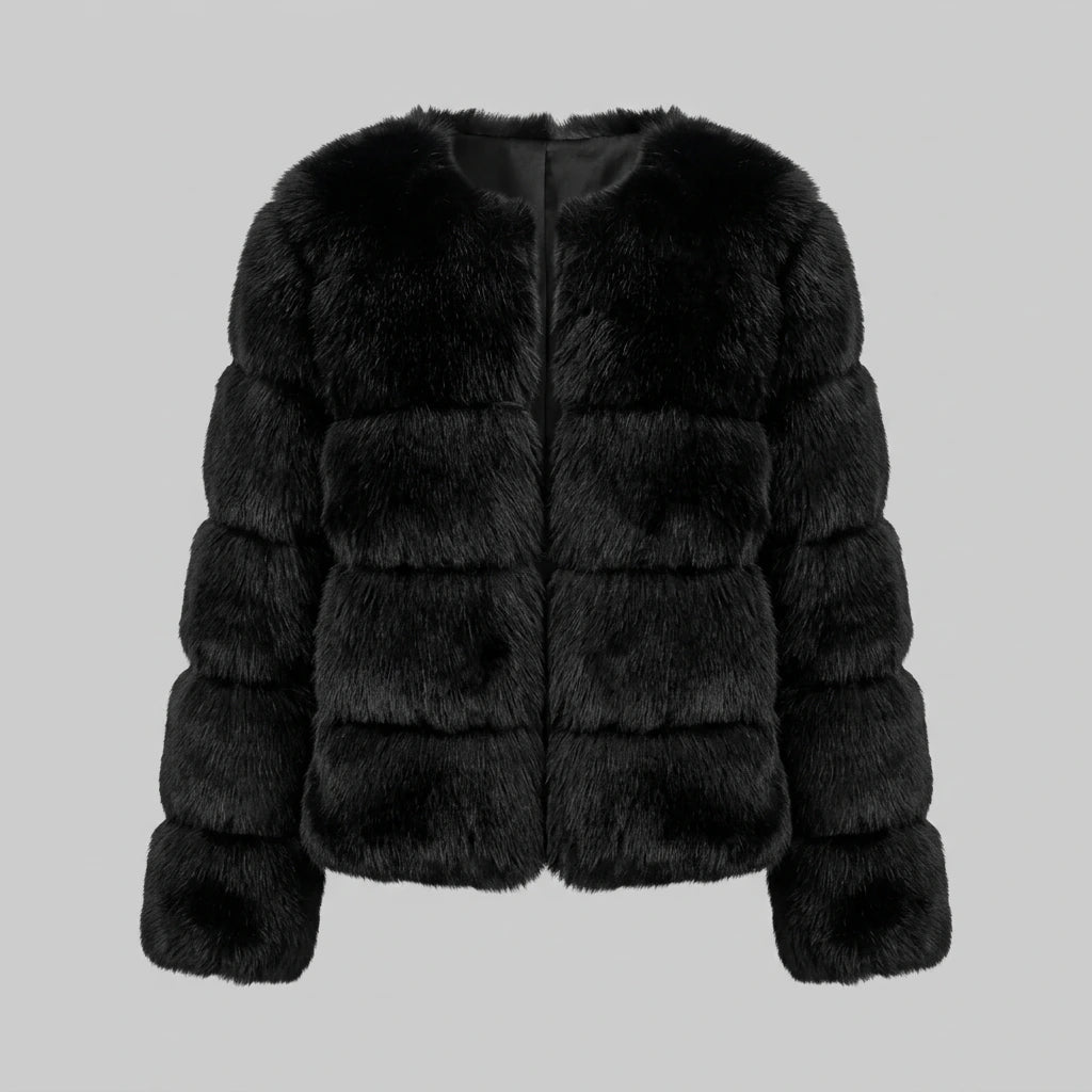 Women's faux fur coat — variant_front