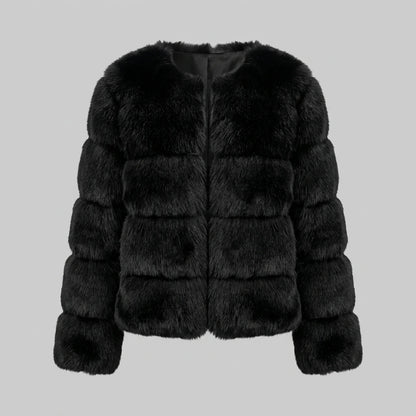 Women's faux fur coat — variant_front