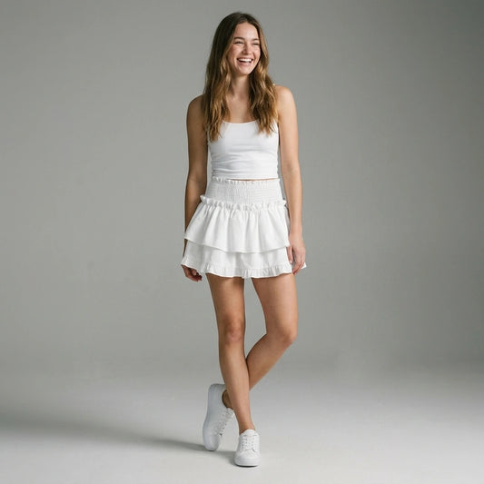 Mini Skirt Cute Sexy Balletcore Elastic High Waist Ball Gown Ruffle Patchwork Lolita Skirt Short Korean Sweet Y2K Women Clothing — lifestyle_lead