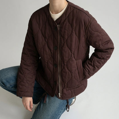 Loose Quilted Cotton Jacket — lifestyle