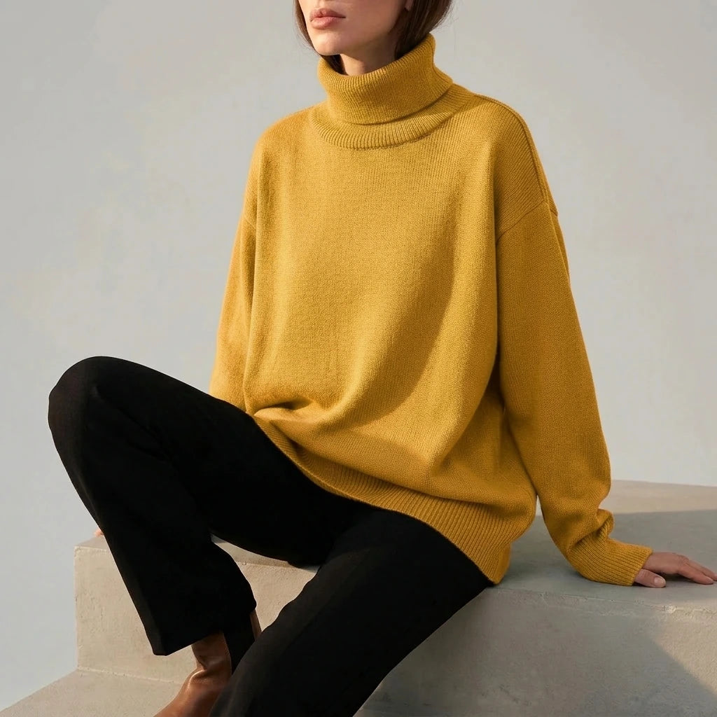 Turtleneck Long Sleeve Sweater — variant_front