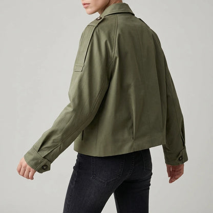 Casual Women's Short Trench Coat — lifestyle_lead