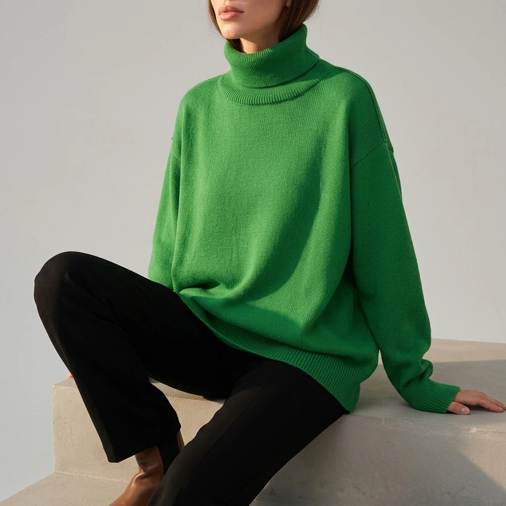 Turtleneck Long Sleeve Sweater — variant_front