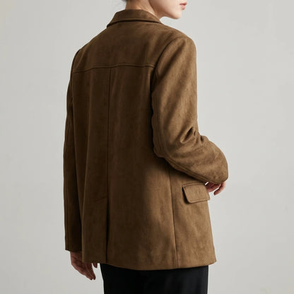 Retro suede jacket jacket — lifestyle