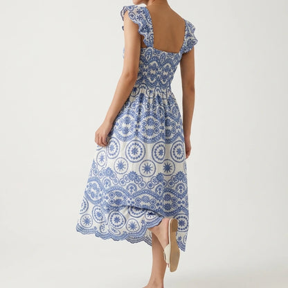 Summer Women's New Hollow Embroidered Suspender Dress — lifestyle_lead