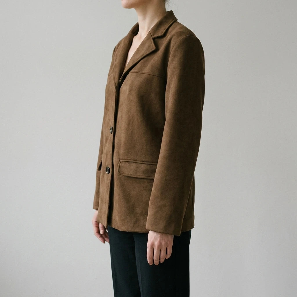 Retro suede jacket jacket — lifestyle