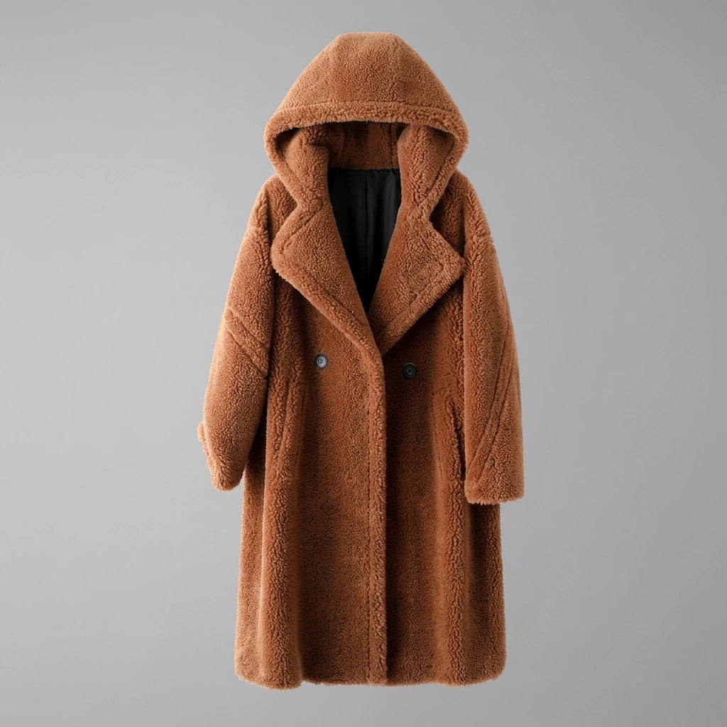 Teddy Bear Coat Female Winter New Sheep Shearling Medium-Length Section Lamb Fur One Fur Coat — variant_front