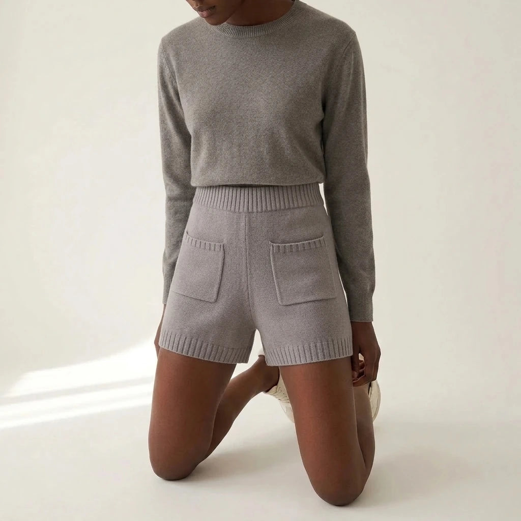 High waisted wide leg shorts — variant_front