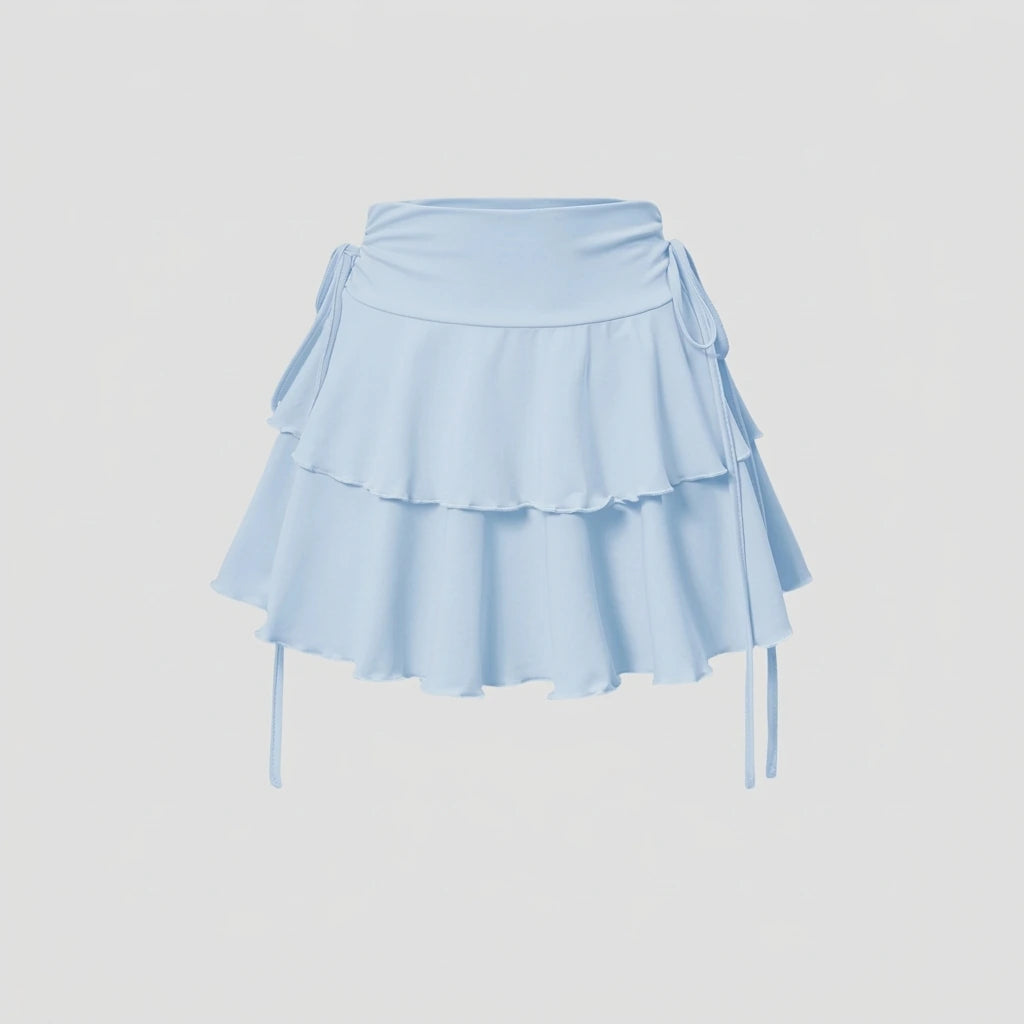 New Solid Color Skirt Women Summer Fashion Outdoor Versatile High Waist Slim Fit Elastic Waist Short Skirt Goods In Stock — variant_front
