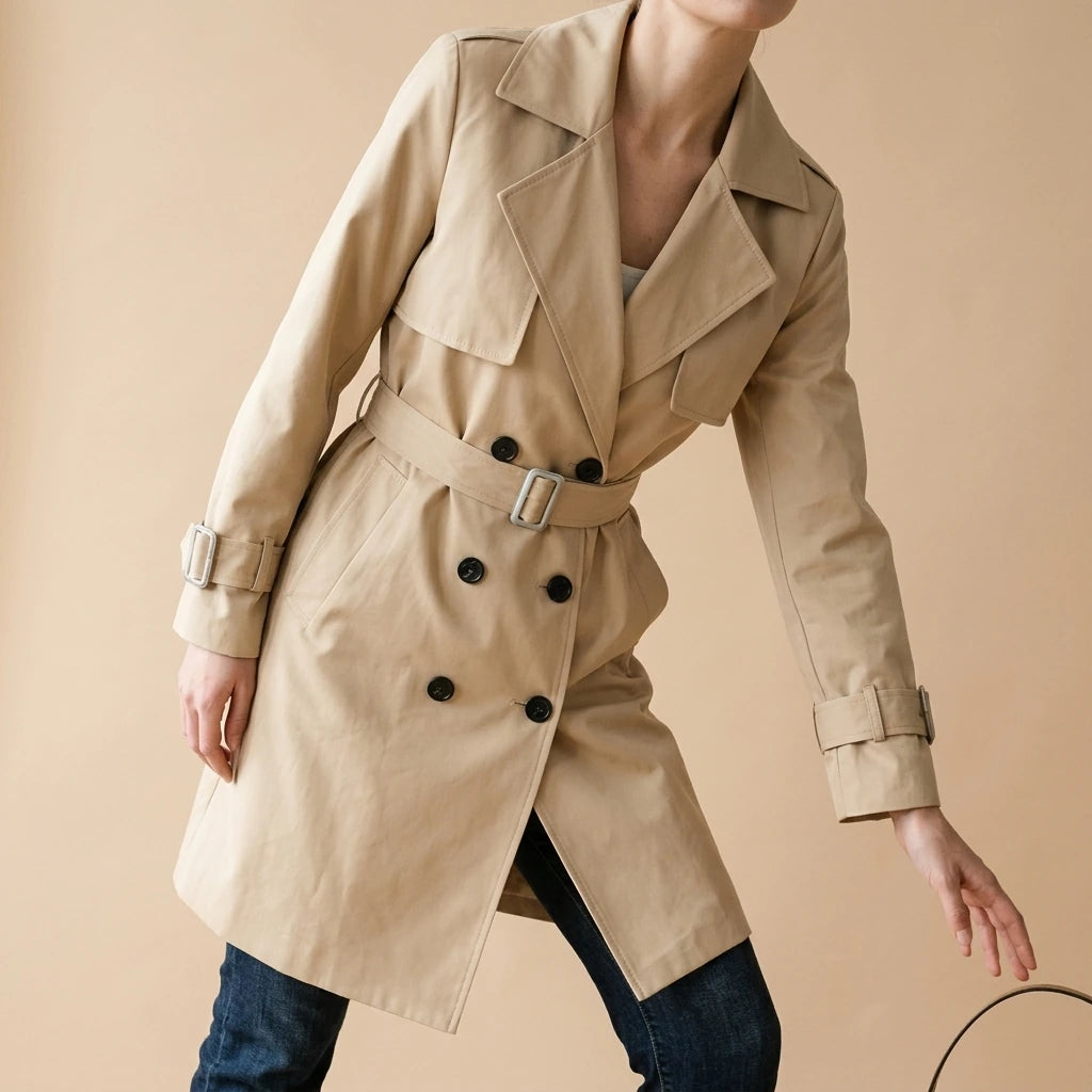 Women's lightweight trench coat — lifestyle