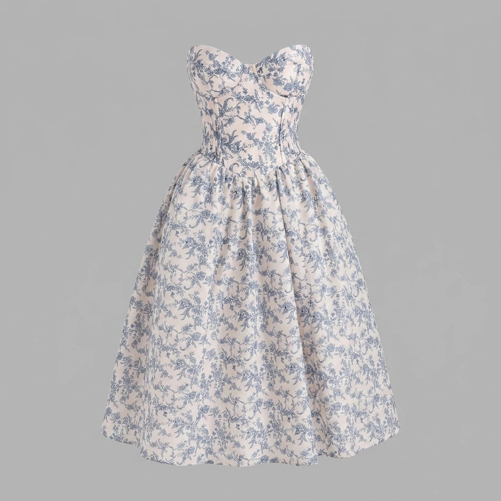Sexy strapless dress for women in summer — variant_front