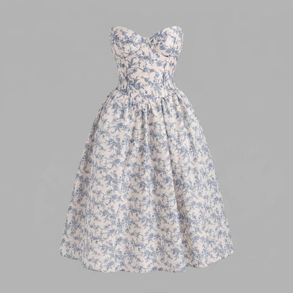 Sexy strapless dress for women in summer — variant_front