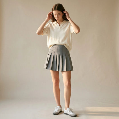 2025 Summer New Women's High Waist Fashion Trend Pleated Skirt Pleated Korean Version Tennis Student Dance Mini Skirt — lifestyle