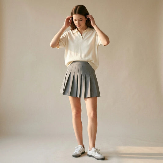 2025 Summer New Women's High Waist Fashion Trend Pleated Skirt Pleated Korean Version Tennis Student Dance Mini Skirt — lifestyle