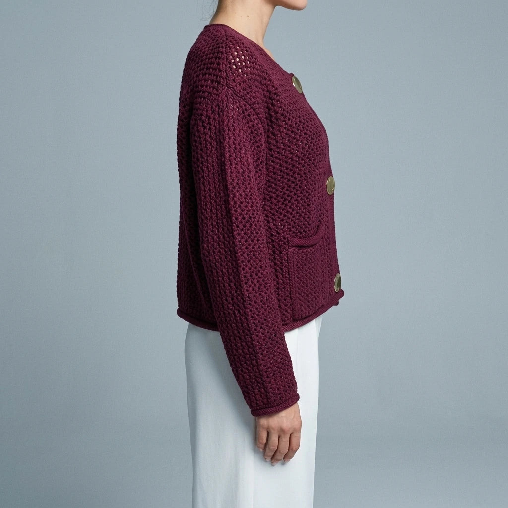 Chunky Knit Cardigan Sweater Coat for Women — lifestyle