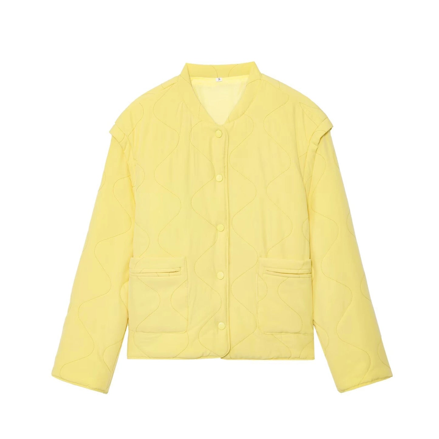 Loose quilted cotton jacket — variant_front