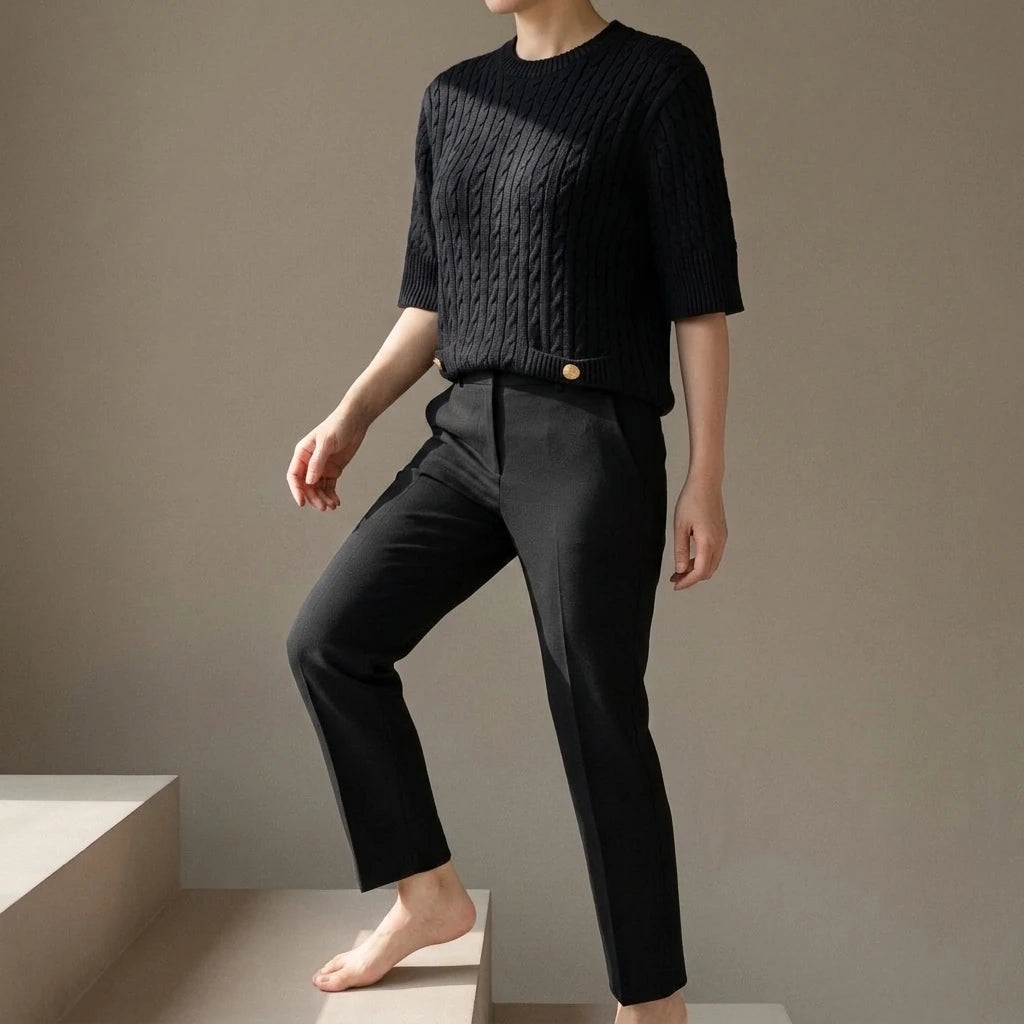 Knitted Sweater for Women Cable Knit — variant_front