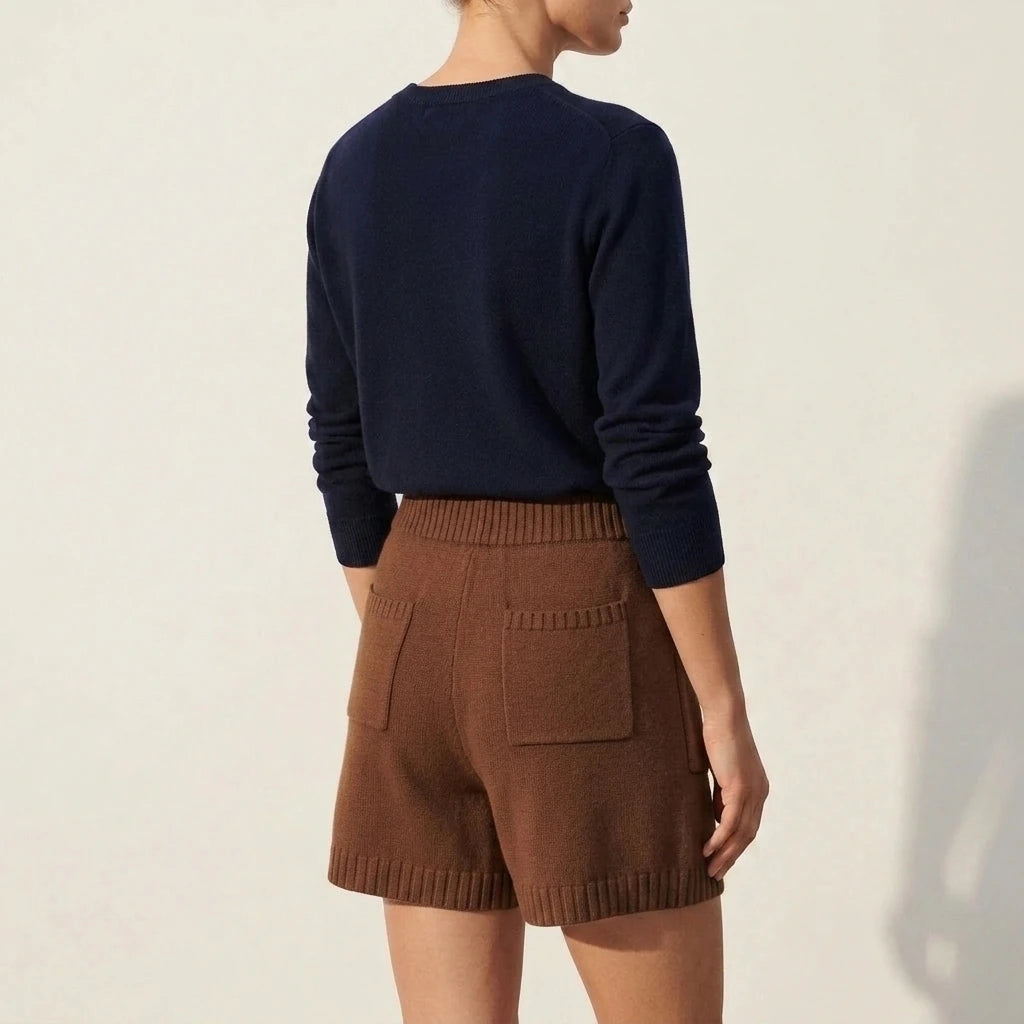 High waisted wide leg shorts — variant_front