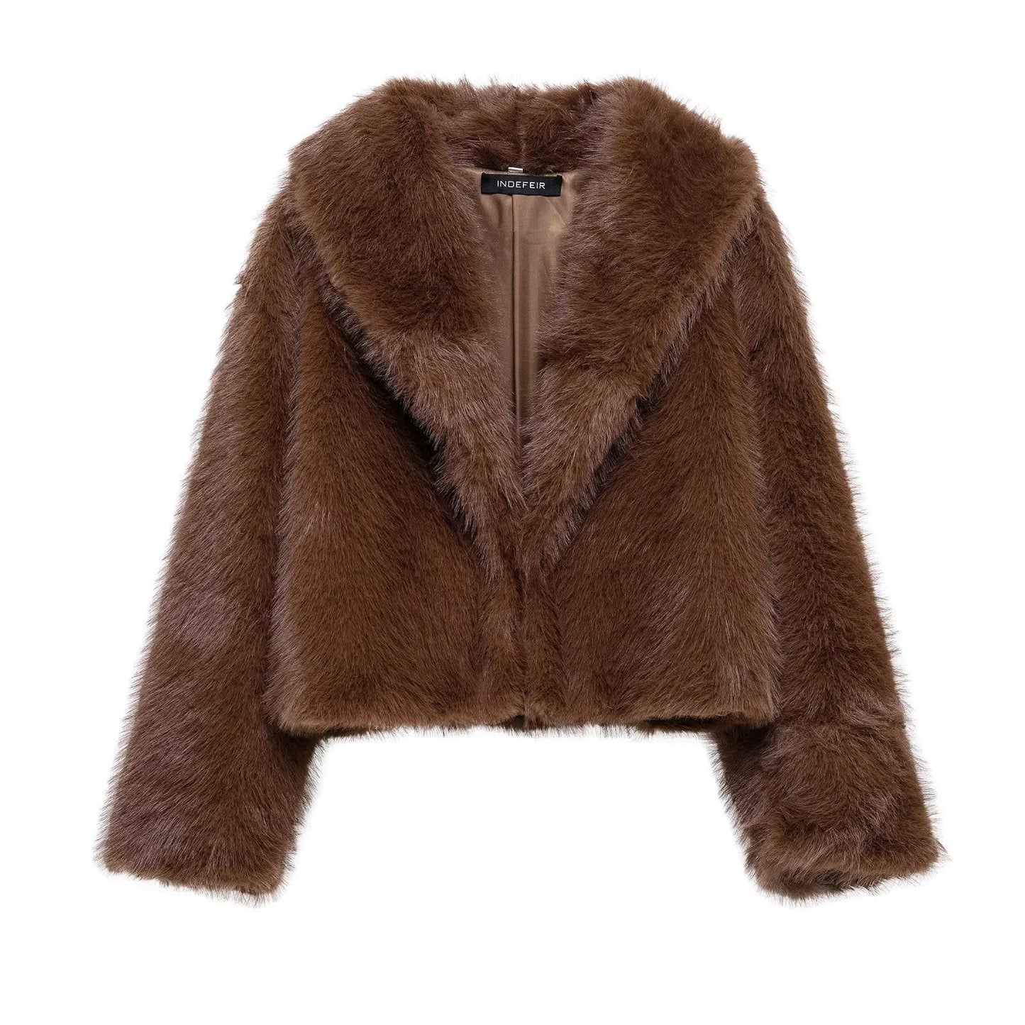 Street faux fur coat for autumn — variant_front
