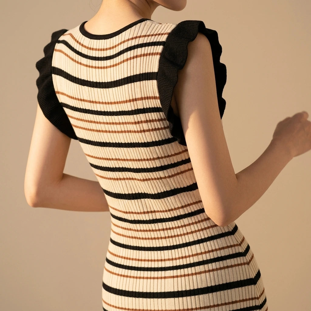 Women Summer Striped Knitwear Dress — lifestyle