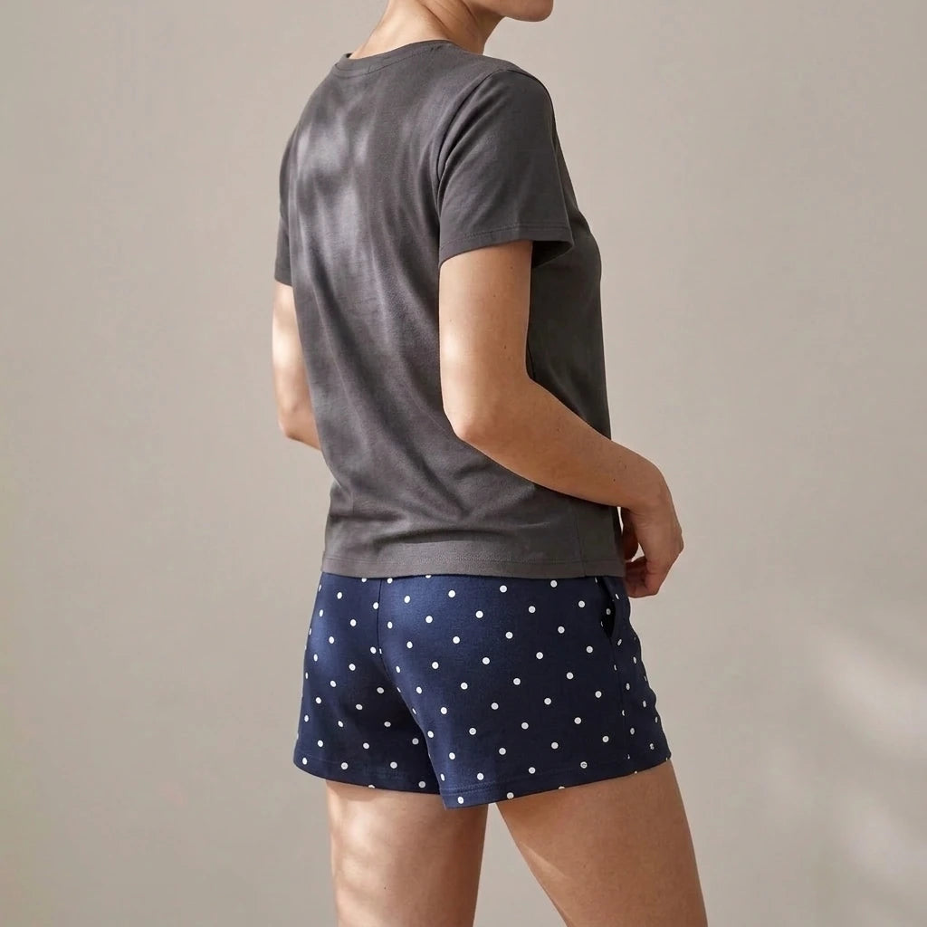 Elastic waist shorts for women — variant_front