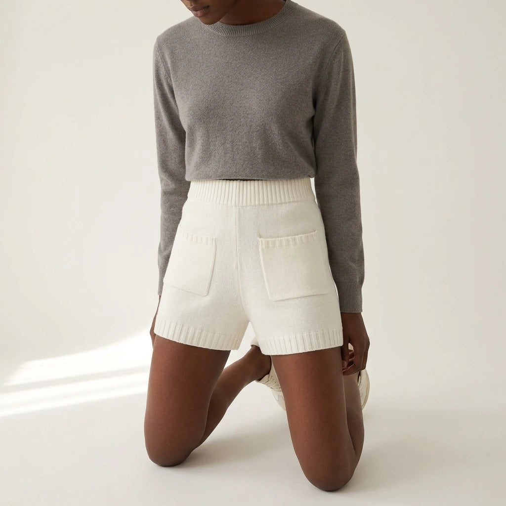 High waisted wide leg shorts — variant_front