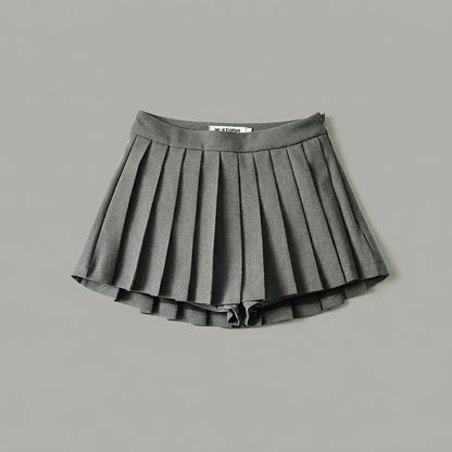 Zoki Sexy Women Pleated Skirts High Waist Summer Vintage Mini Skirts Korean Tennis Student White Designed Dance Skirt — variant_front
